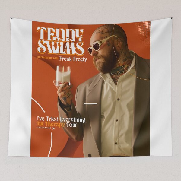 Item preview, Teddy swims - vintage style designed and sold by johncaseyart.