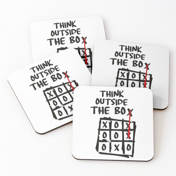 Item preview, Think Outside The Box — Brushstroke Tic-Tac-Toe Motivation designed and sold by HBDStudio.