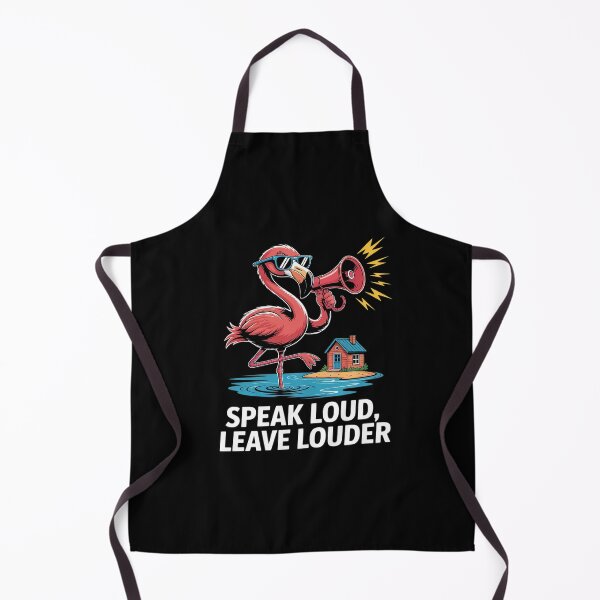 Item preview, Speak Loud, Funny Flamingo, Megaphone Noise, Bird designed and sold by ToggleBet.