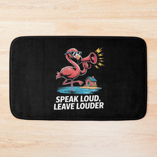 Item preview, Speak Loud, Funny Flamingo, Megaphone Noise, Bird designed and sold by ToggleBet.