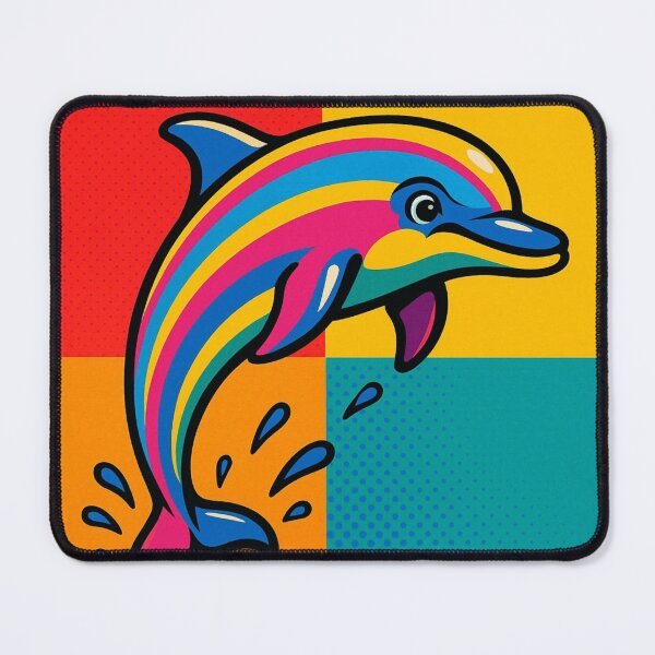 Item preview, pop art style cute dolphin designed and sold by Dogandesighn.