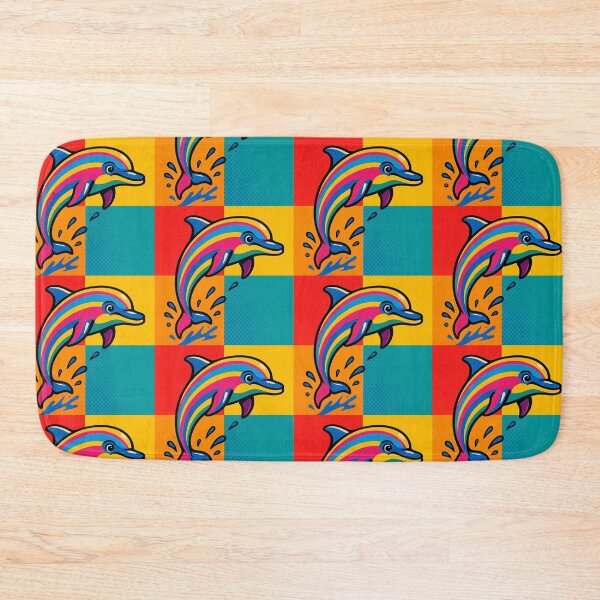 Item preview, pop art style cute dolphin designed and sold by Dogandesighn.