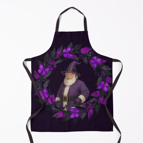 Item preview, Do You Believe in Magic? – Purple Witch Santa Wreath | Gothic Christmas Art designed and sold by CarmaQuanTarot.