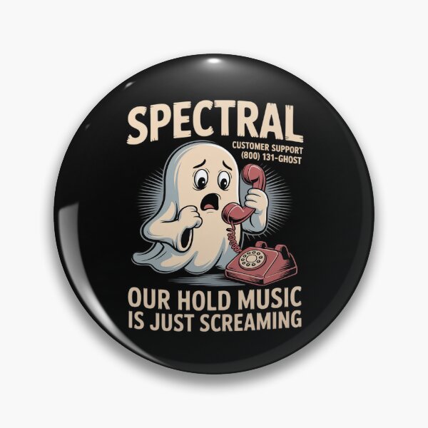 Item preview, Spectral Customer Support Funny Ghost Call Center designed and sold by BubblePancake.