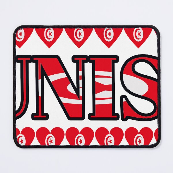 Item preview, Tunisia Flag Letters And Hearts designed and sold by TheIconSmith.