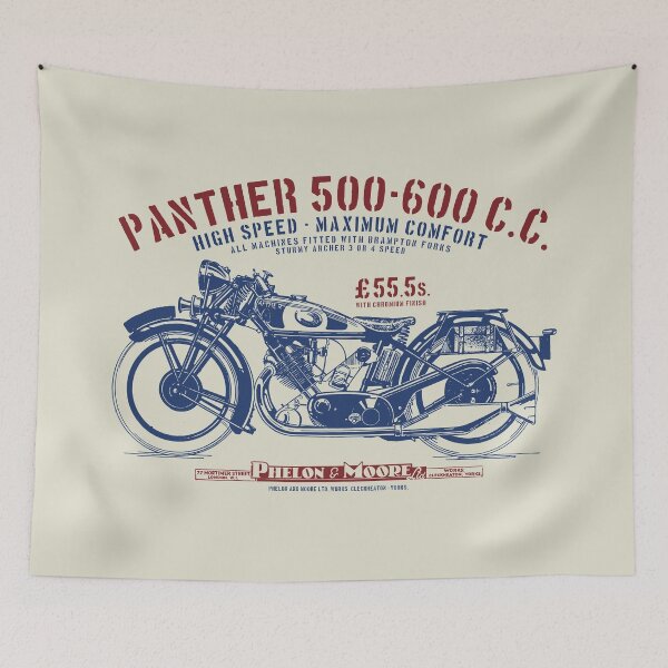 Item preview, Panther 500-600 c.c. Vintage Motor Cycle designed and sold by IronFlyers.