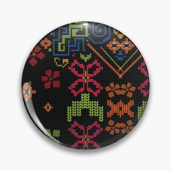 Item preview, Opulent Tribal Seamless Pattern Colorful Symmetry Embroidery Art Ethnic Fusion Textile designed and sold by SGStudio_Thailand.