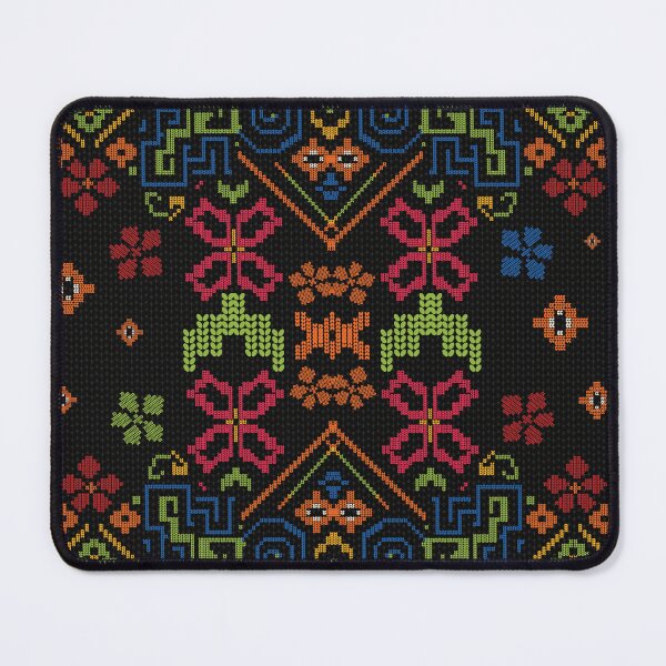 Item preview, Opulent Tribal Seamless Pattern Colorful Symmetry Embroidery Art Ethnic Fusion Textile designed and sold by SGStudio_Thailand.