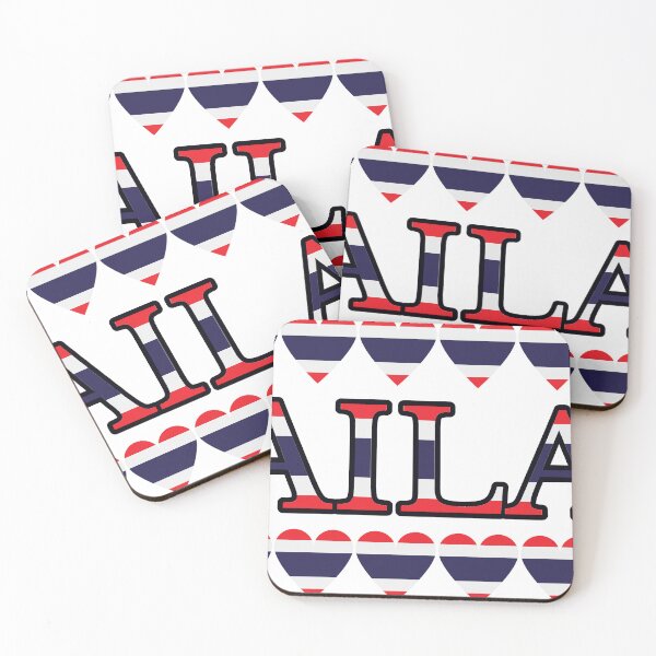 Item preview, Thailand Flag Letters And Hearts designed and sold by TheIconSmith.