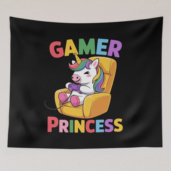 Item preview, Gamer Princess Gaming Princess Gaming Unicorn Console Player designed and sold by RuthGAArt.