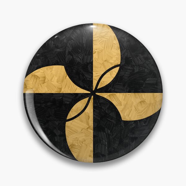 Item preview, Black and golden stylized floral design designed and sold by IdeationalArt.