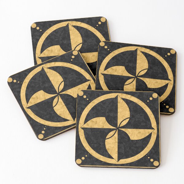 Item preview, Black and golden stylized floral design designed and sold by IdeationalArt.