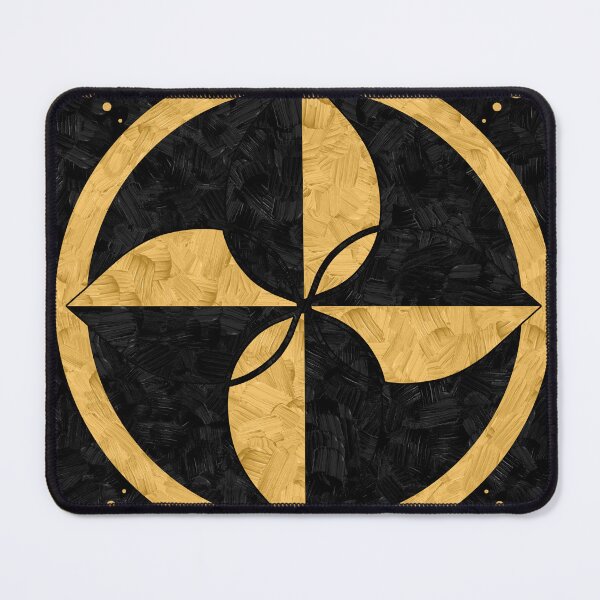 Item preview, Black and golden stylized floral design designed and sold by IdeationalArt.