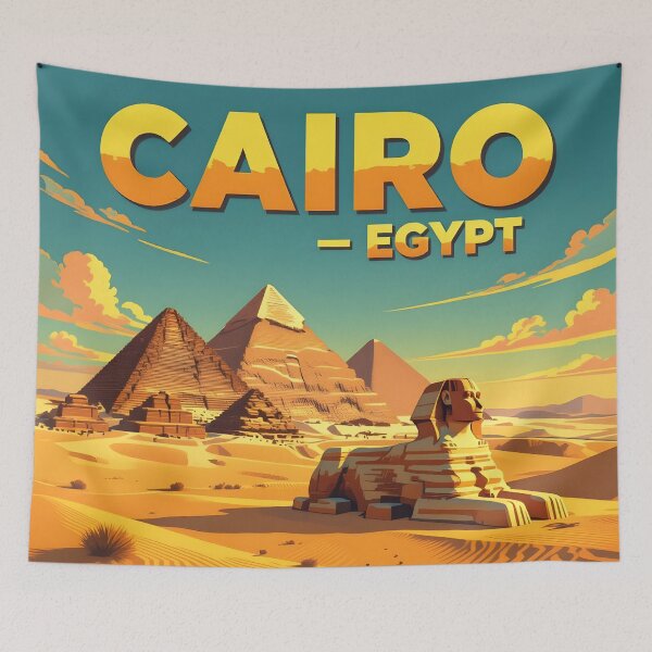 Item preview, Cairo, Egypt: Vintage-Style Painterly Travel Poster designed and sold by LSVart.