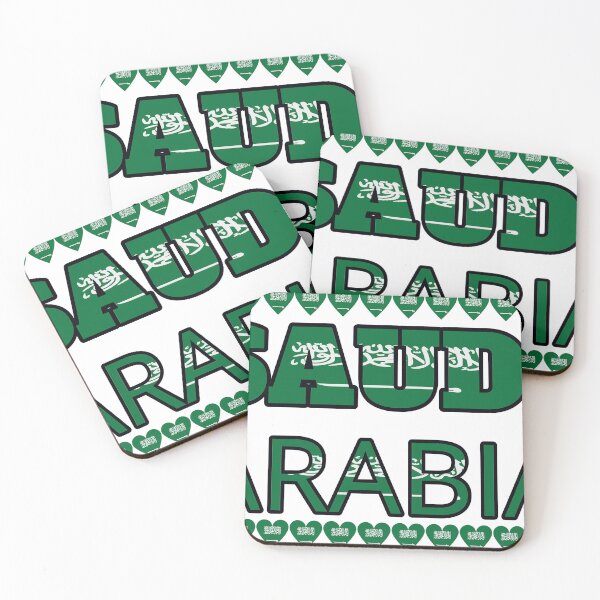 Item preview, Saudi Arabia Flag Letters And Hearts designed and sold by TheIconSmith.