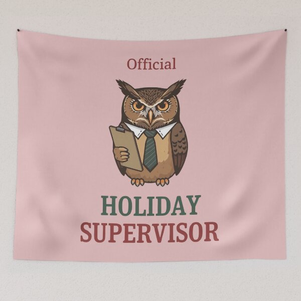 Item preview, Official Holiday Supervisor – Funny Christmas Owl  designed and sold by zoocore.