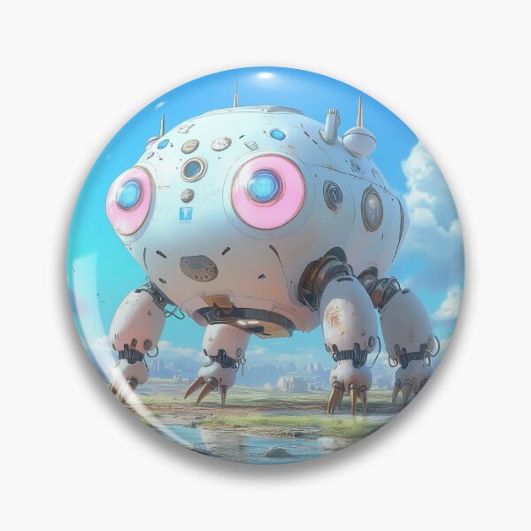 Item preview, Kawaii Mech Capsule in the Wilderness designed and sold by DigitalArtKiosk.