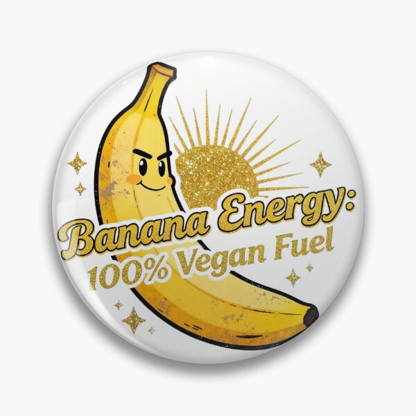 Item preview, Retro Banana Energy – 100% Vegan Fuel designed and sold by NatalieJeans.