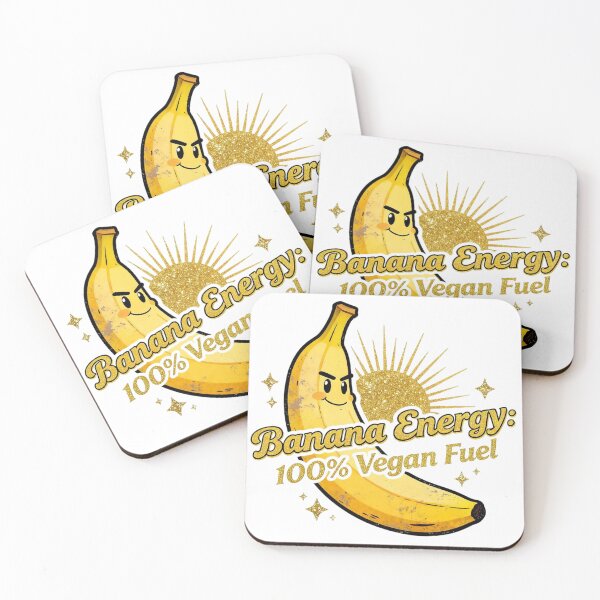 Item preview, Retro Banana Energy – 100% Vegan Fuel designed and sold by NatalieJeans.