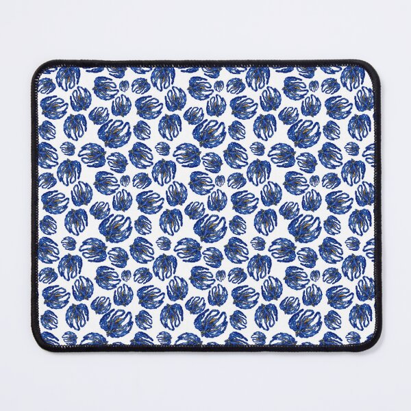 Item preview, Hand made blue beaded floral patterns designed and sold by Think-In-Yellow.