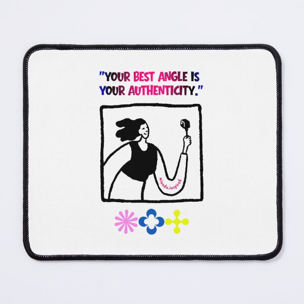 Item preview, “Authenticity Quote Art – Your Best Angle Is Your Authenticity” designed and sold by miandu.inspired.