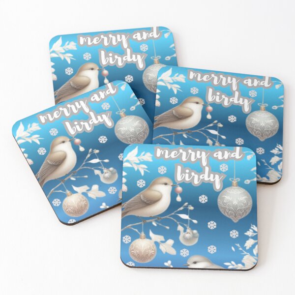 Item preview, Cute Christmas Birds Pattern – Stay Merry and Birdy | Winter Holiday Art designed and sold by HopeAndHustle.
