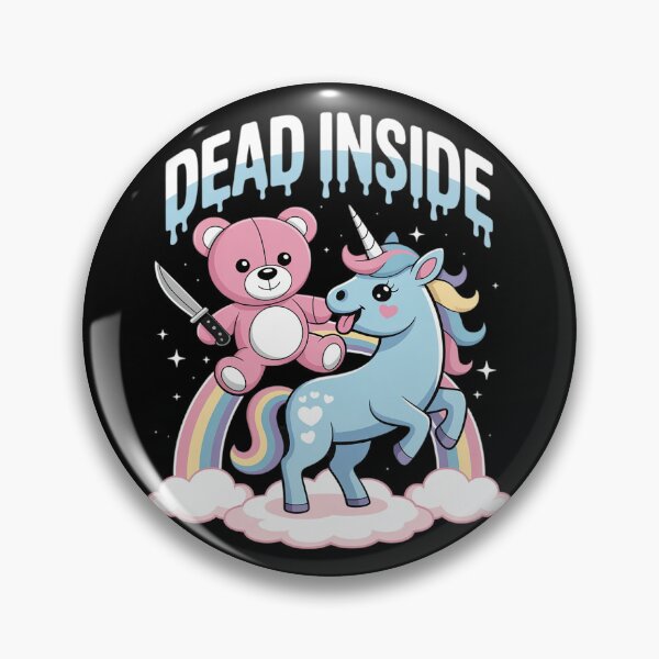 Item preview, Goth Pastel Unicorn Bear Rainbow Creepy Dead inside designed and sold by RuthGAArt.