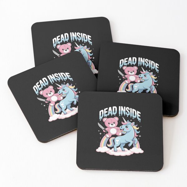 Item preview, Goth Pastel Unicorn Bear Rainbow Creepy Dead inside designed and sold by RuthGAArt.