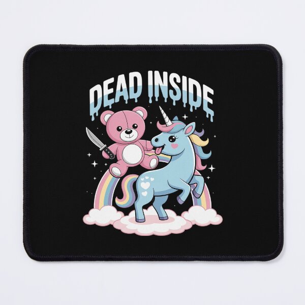 Item preview, Goth Pastel Unicorn Bear Rainbow Creepy Dead inside designed and sold by RuthGAArt.