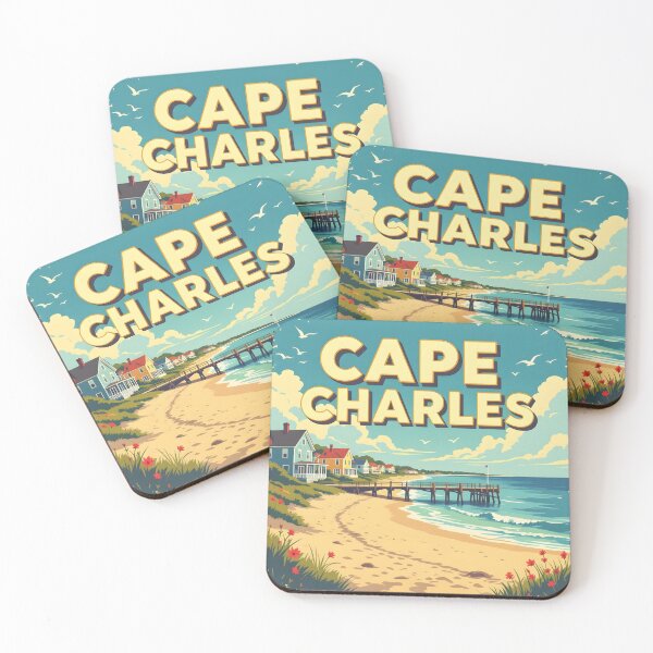 Item preview, Cape Charles, Virginia: Vintage-Style Painterly Travel Poster designed and sold by LSVart.