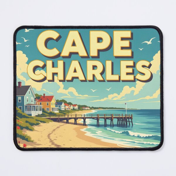 Item preview, Cape Charles, Virginia: Vintage-Style Painterly Travel Poster designed and sold by LSVart.