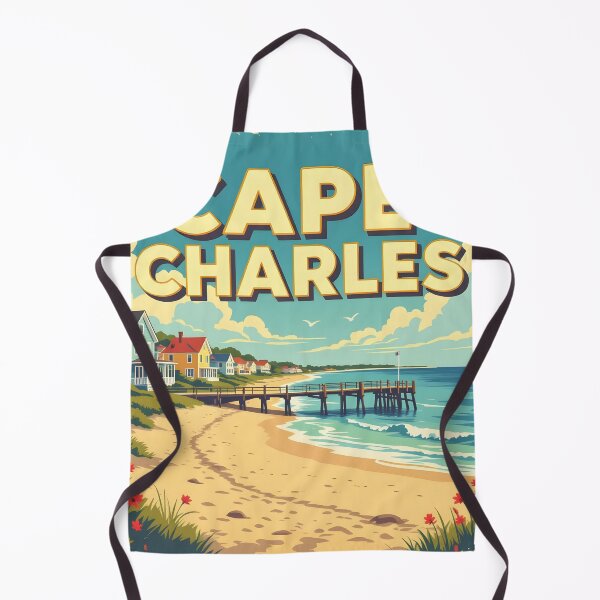 Item preview, Cape Charles, Virginia: Vintage-Style Painterly Travel Poster designed and sold by LSVart.