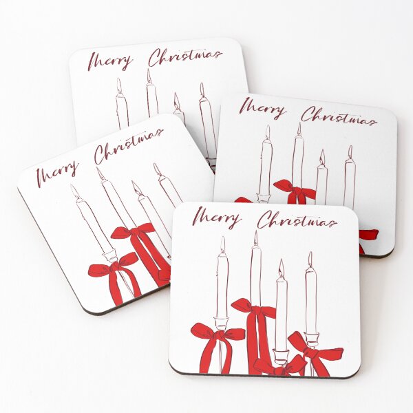 Item preview, Merry Christmas Candles Illustration by Dina Stoianova designed and sold by Dina Stoianova.