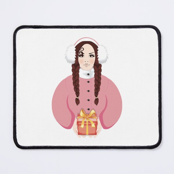 Item preview, Brunette Woman  in pink coat gives away a present designed and sold by KosaUA.