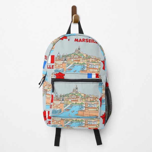 Item preview, Vibrant Marseille France Art, Old Port & Notre-Dame Travel Souvenir designed and sold by mashmosh.