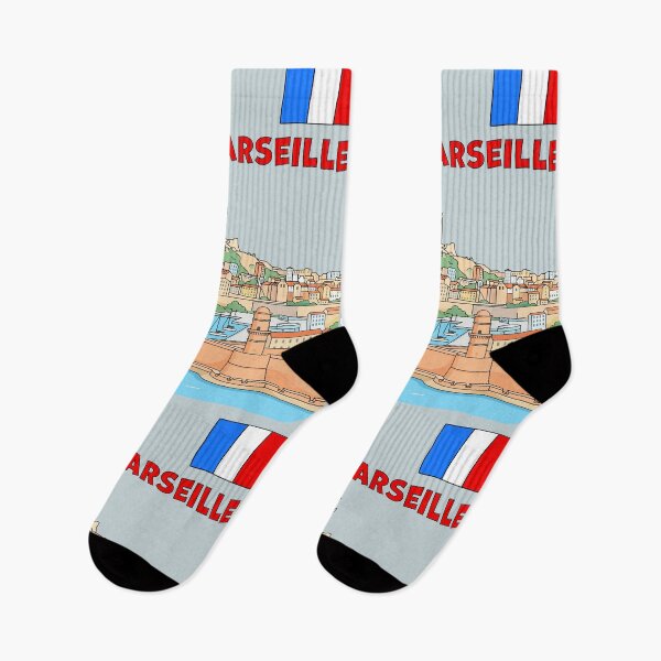 Item preview, Vibrant Marseille France Art, Old Port & Notre-Dame Travel Souvenir designed and sold by mashmosh.
