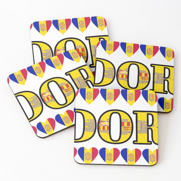 Item preview, Andorra Flag Letters And Hearts designed and sold by TheIconSmith.