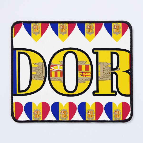 Item preview, Andorra Flag Letters And Hearts designed and sold by TheIconSmith.