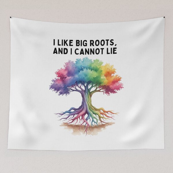 Item preview, I Like Big Roots and I Cannot Lie - Vibrant Watercolor Tree of Life, Funny Nature Slogan Gift designed and sold by Searching ideas.