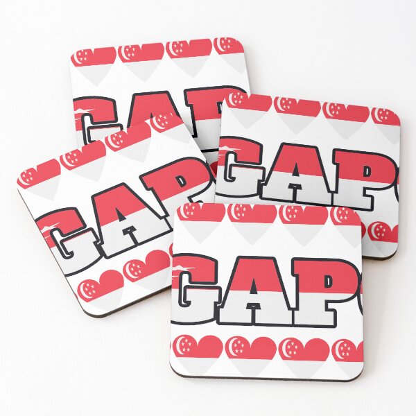 Item preview, Singapore Flag Letters And Hearts designed and sold by TheIconSmith.