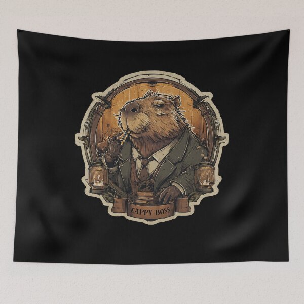 Item preview, Old-School Cappy Boss — Chill Capybara with Boss Vibes designed and sold by KZurHTPC.