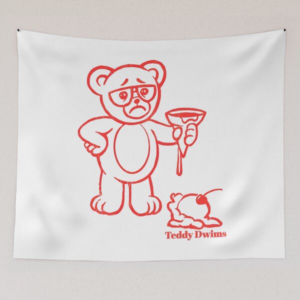 Item preview, Teddy swims - vintage style designed and sold by johncaseyart.