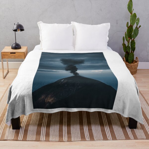 Item preview, Smoking Volcano Dark Sky Photographic Print designed and sold by Mother-Nature65.