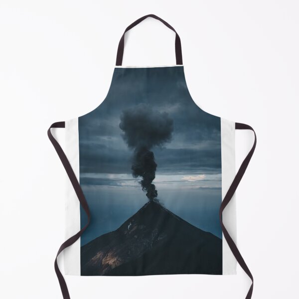 Item preview, Smoking Volcano Dark Sky Photographic Print designed and sold by Mother-Nature65.