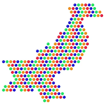 Artwork thumbnail, Multicolored Rhinestone Pakistan by TheIconSmith