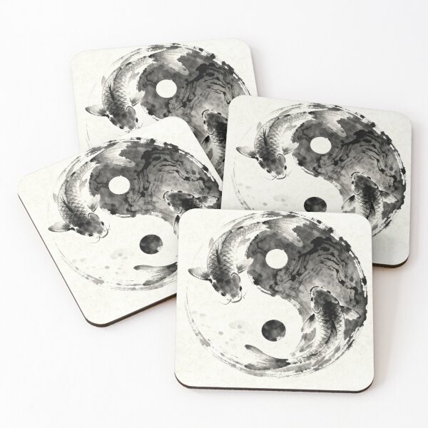 Item preview, Zen Koi Fish Ink Wash Wall Art  designed and sold by BrightStartShop.