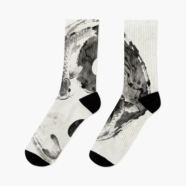 Item preview, Zen Koi Fish Ink Wash Wall Art  designed and sold by BrightStartShop.