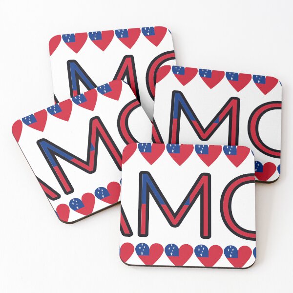 Item preview, Samoa Flag Letters And Hearts designed and sold by TheIconSmith.
