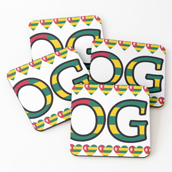 Item preview, Togo Flag Letters And Hearts designed and sold by TheIconSmith.