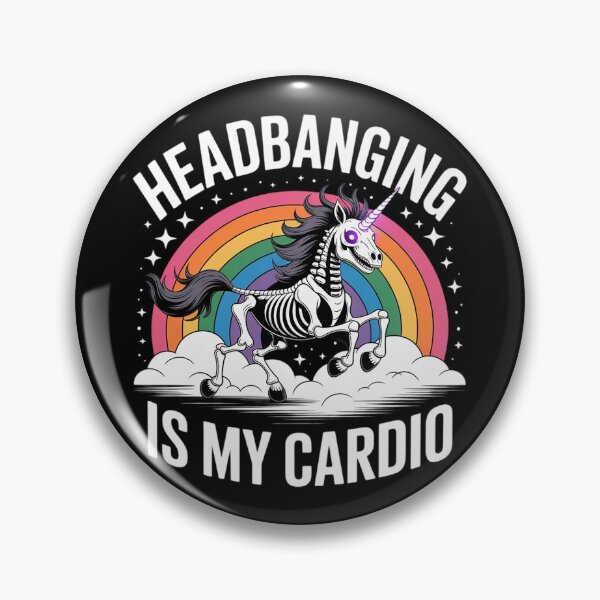Item preview, Headbanging Is My Cardio Funny Heavy Metal Unicorn designed and sold by RuthGAArt.